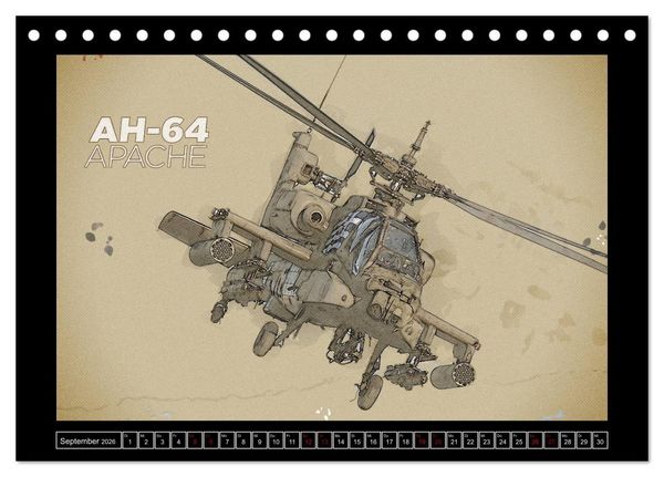 Produktbild: Aero Action Art - Luftfahrt Kunst (Tischkalender 2026 DIN A5 quer), CALVENDO Monatskalender