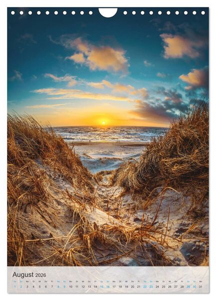 Produktbild: D&auml;nemarks Nordseek&uuml;ste - Vom Ringk&oslash;bing-Fjord bis zur Jammerbucht (Wandkalender 2026 DIN A4 hoch), CALVENDO Monatskalender