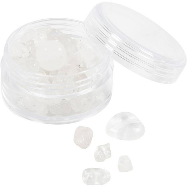 Produktbild: Creativ Company Kristallperlen, Klarer Quarz, D 7-12 mm, Lochgr&ouml;&szlig;e 1 mm, Transparente Farben, 63 Stk