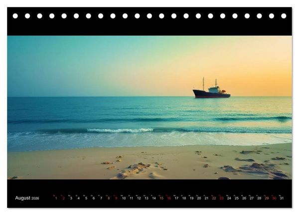 Produktbild: Puristische Landschaften (Tischkalender 2026 DIN A5 quer), CALVENDO Monatskalender