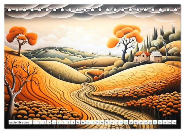 Produktbild: Paysages color&eacute;s (Calendrier de bureau 2026 DIN A5 vertical), CALVENDO calendrier mensuel