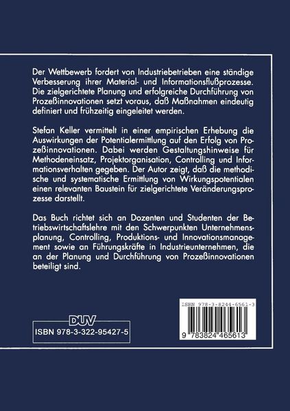 Produktbild: Wirkungspotentiale von Proze&szlig;innovationen