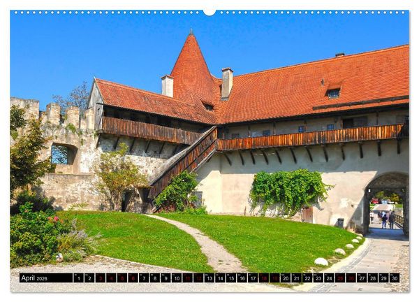 Produktbild: Burghausen - Mittelalter an der Salzach (hochwertiger Premium Wandkalender 2026 DIN A2 quer), Kunstdruck in Hochglanz