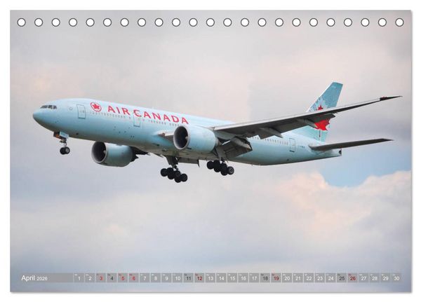Produktbild: Flugzeuge - Eindrucksvolle Riesen am Himmel (Tischkalender 2026 DIN A5 quer), CALVENDO Monatskalender