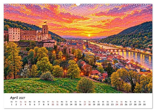 Produktbild: Deutschland als Mosaik. Stadt f&uuml;r Stadt ein Kunstwerk (Wandkalender 2027 DIN A2 quer), CALVENDO Monatskalender