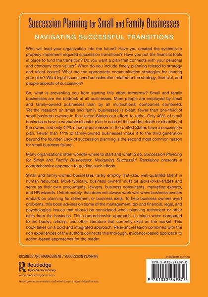 Produktbild: Succession Planning for Small and Family Businesses