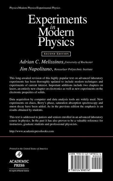 Produktbild: Experiments in Modern Physics