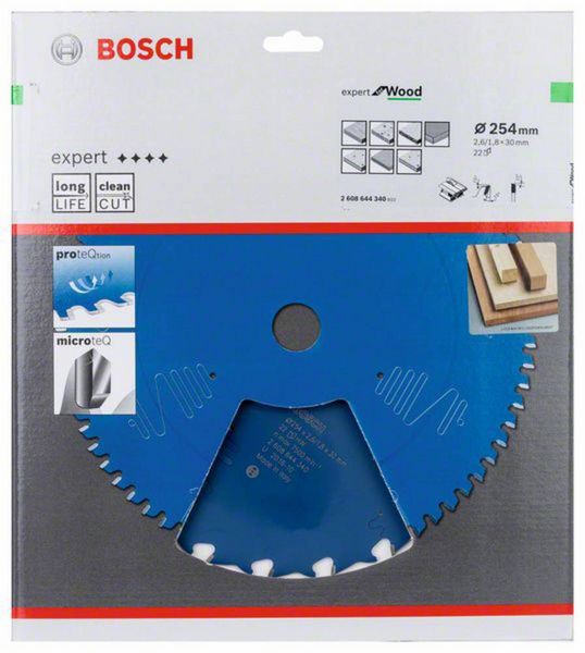 Produktbild: Bosch Accessories Expert for Wood 2608644340 Kreiss&auml;geblatt 254 x 30 x 1.8 mm Z&auml;hneanzahl: 22 1 St.