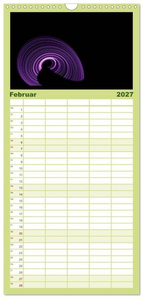 Produktbild: Familienplaner 2027 - Minimalistisch mit 5 Spalten (Wandkalender, 21 x 45 cm) CALVENDO