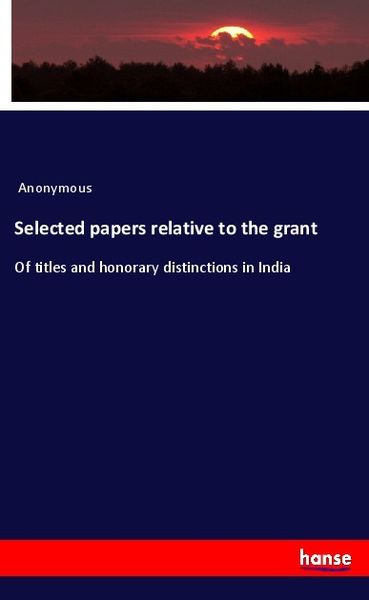 Produktbild: Selected papers relative to the grant