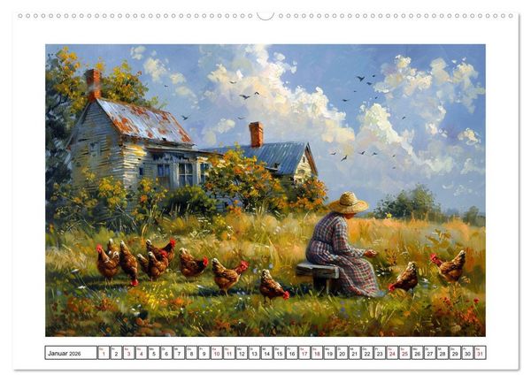 Produktbild: Facetten des alten Landlebens (Wandkalender 2026 DIN A2 quer), CALVENDO Monatskalender