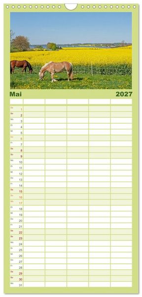 Produktbild: Familienplaner 2027 - Die Schlei - Segelrevier und Naturpark mit 5 Spalten (Wandkalender, 21 x 45 cm) CALVENDO