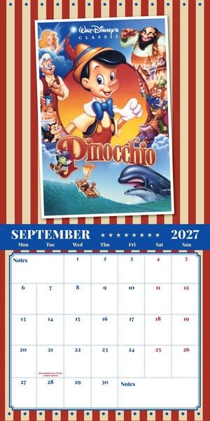 Produktbild: Disney Vintage Posters &ndash; Disney Filmplakate &ndash; Offizieller Kalender 2027 &ndash; Wandkalender
