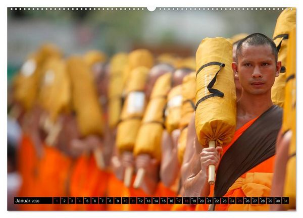 Produktbild: Buddhistische M&ouml;nche - das Leben f&uuml;r Buddha (hochwertiger Premium Wandkalender 2026 DIN A2 quer), Kunstdruck in Hochglanz