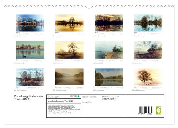Produktbild: Vorarlberg Bodensee-Traum2026 (Wandkalender 2026 DIN A3 quer), CALVENDO Monatskalender