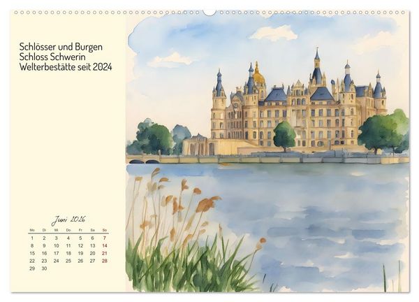 Produktbild: Welterbest&auml;tten Deutschlands (Wandkalender 2026 DIN A2 quer), CALVENDO Monatskalender