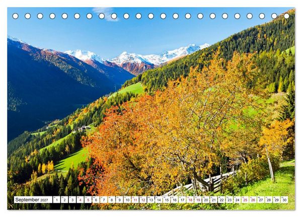 Produktbild: S&uuml;dtirol, das Ultental Traumhafte Landschaften (Tischkalender 2027 DIN A5 quer), CALVENDO Monatskalender