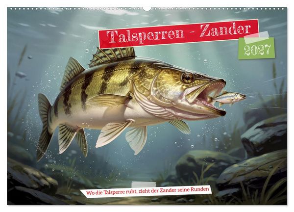Produktbild: Talsperren - Zander (Wandkalender 2027 DIN A2 quer), CALVENDO Monatskalender