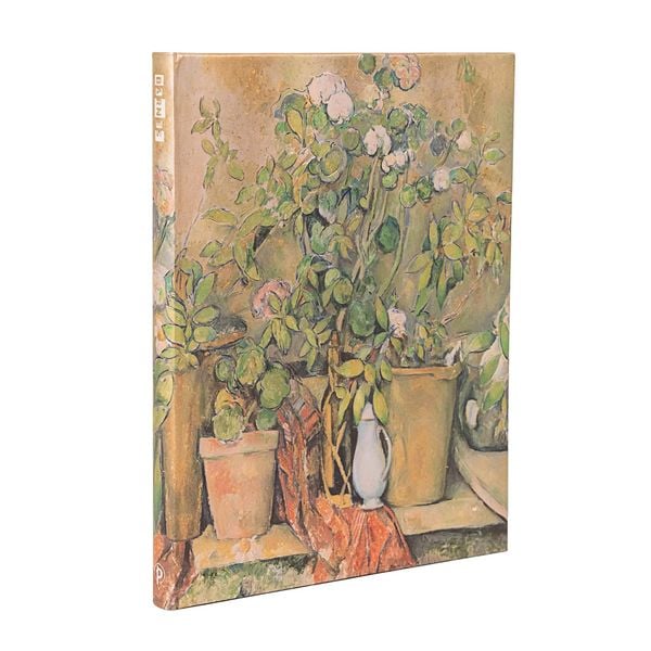 Produktbild: Hardcover Notizbuch, Cezannes Terrakotta-T&ouml;pfe und Blumen, Ultra, Unliniert