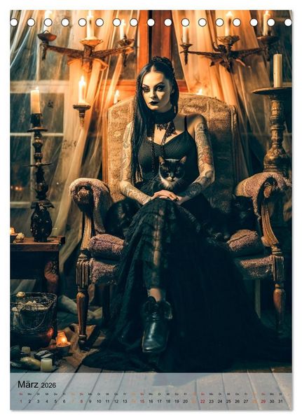 Produktbild: Gothic ist cool (Tischkalender 2026 DIN A5 hoch), CALVENDO Monatskalender
