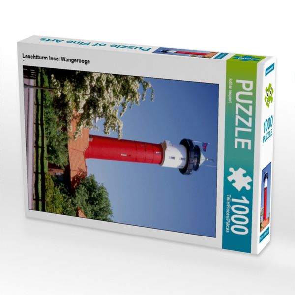 CALVENDO Puzzle Leuchtturm Insel Wangerooge | 1000 Teile Lege-Größe 64x48cm Foto-Puzzle für glückliche Stunden