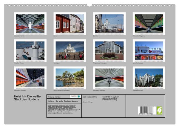 Produktbild: Helsinki - Die wei&szlig;e Stadt des Nordens (hochwertiger Premium Wandkalender 2026 DIN A2 quer), Kunstdruck in Hochglanz
