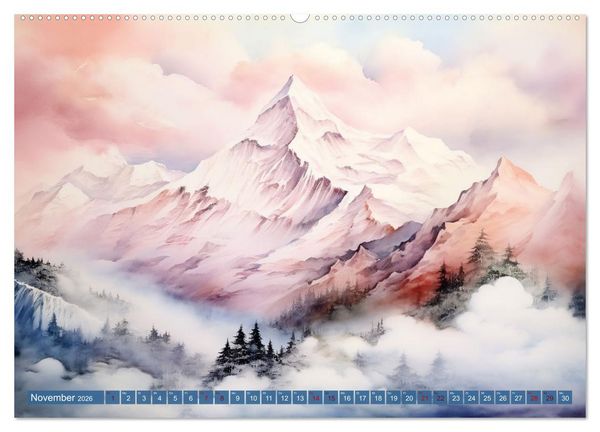 Produktbild: Die Magie der Bergwelt (hochwertiger Premium Wandkalender 2026 DIN A2 quer), Kunstdruck in Hochglanz