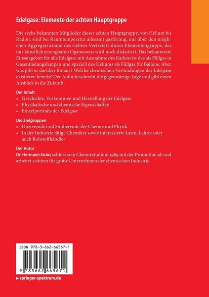 Produktbild: Edelgase: Elemente der achten Hauptgruppe
