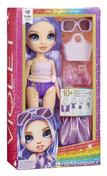 Rainbow High Swim & Style Fashion Doll- Violet (Purple)