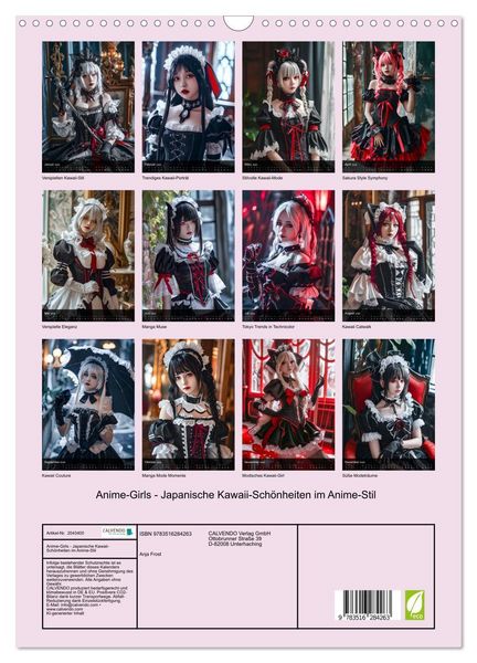 Produktbild: Anime-Girls - Japanische Kawaii-Sch&ouml;nheiten im Anime-Stil (Wandkalender 2026 DIN A3 hoch), CALVENDO Monatskalender