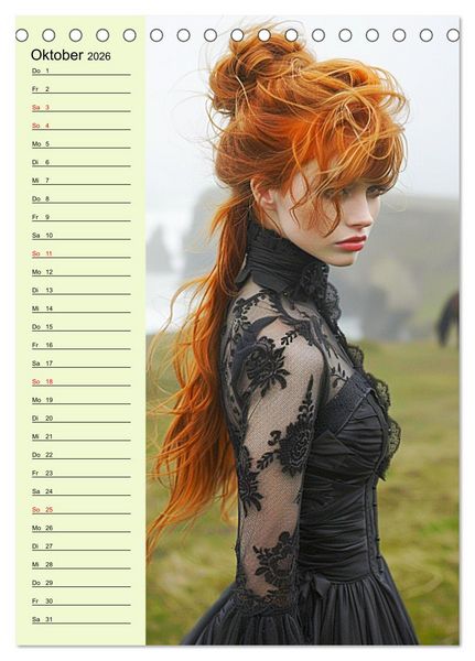 Produktbild: Rote Sch&ouml;nheiten. Nat&uuml;rliche Eleganz und wilde Anmut (Tischkalender 2026 DIN A5 hoch), CALVENDO Monatskalender