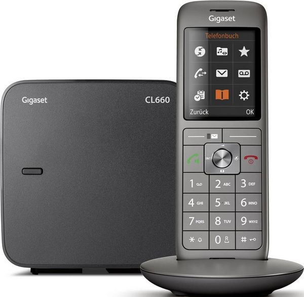 Produktbild: Gigaset CL660 DECT/GAP Schnurloses Telefon analog Anthrazit, Schwarz