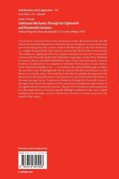 Produktbild: Continuum Mechanics Through the Eighteenth and Nineteenth Centuries