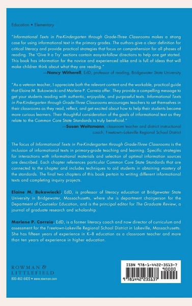 Produktbild: Informational Texts in Pre-Kindergarten through Grade-Three Classrooms