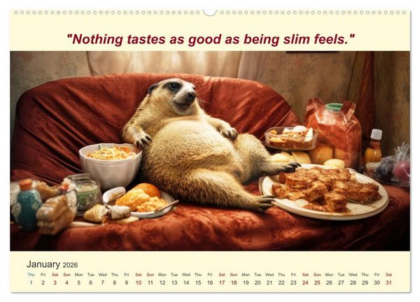 Produktbild: The funniest way to your dream figure (High Quality Premium Wall Calendar 2026 DIN A2 landscape),CALVENDO 12 Month Wall Calendar