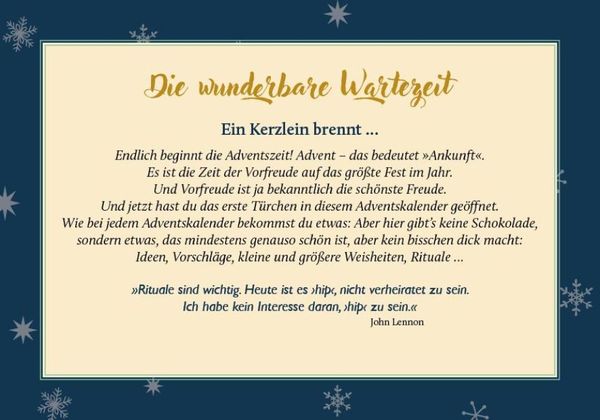 Produktbild: Achtsame Adventszeit. Hardcover-Ausgabe