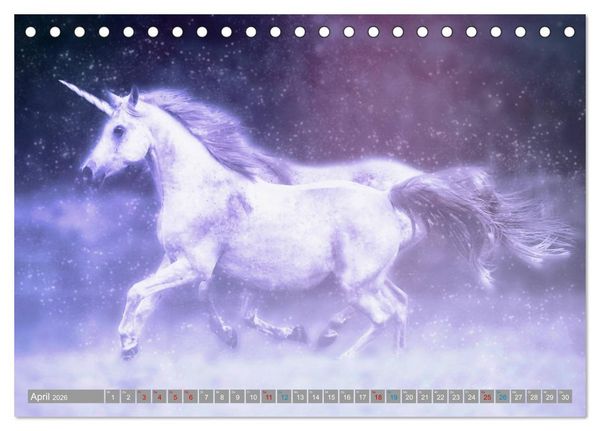 Produktbild: Fabeltier Einhorn (Tischkalender 2026 DIN A5 quer), CALVENDO Monatskalender