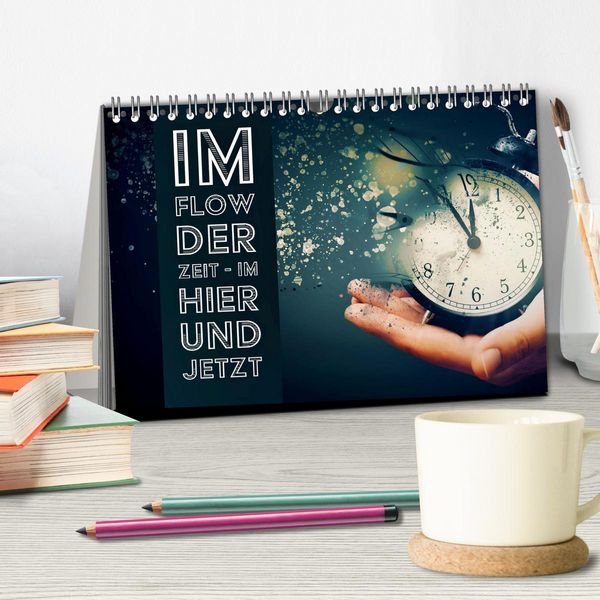 Produktbild: Im Flow der Zeit - im Hier und Jetzt (Tischkalender 2026 DIN A5 quer), CALVENDO Monatskalender