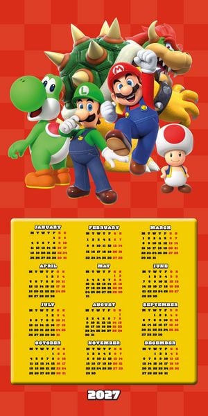Produktbild: Nintendo &ndash; Super Mario 2027 &ndash; Wandkalender