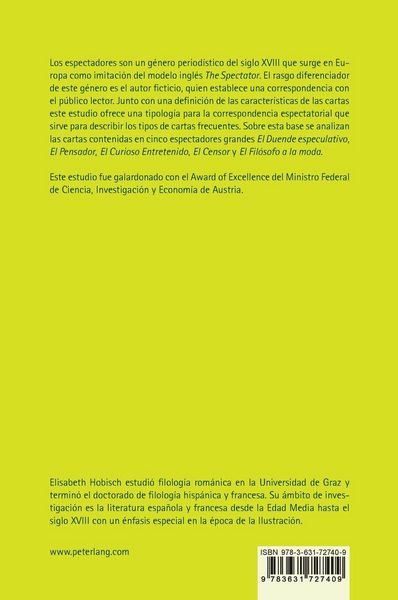 Produktbild: La forma epistolar en los espectadores espa&ntilde;oles