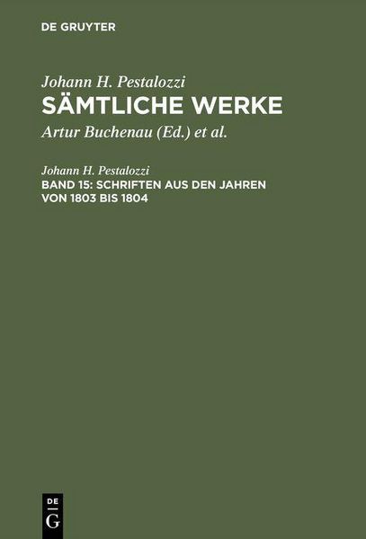 Produktbild: Schriften aus den Jahren von 1803 bis 1804