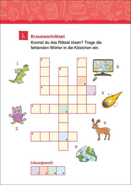 '66 Kreuzworträtsel für Erstleser - 1. Klasse (Blau)' von '' - Buch