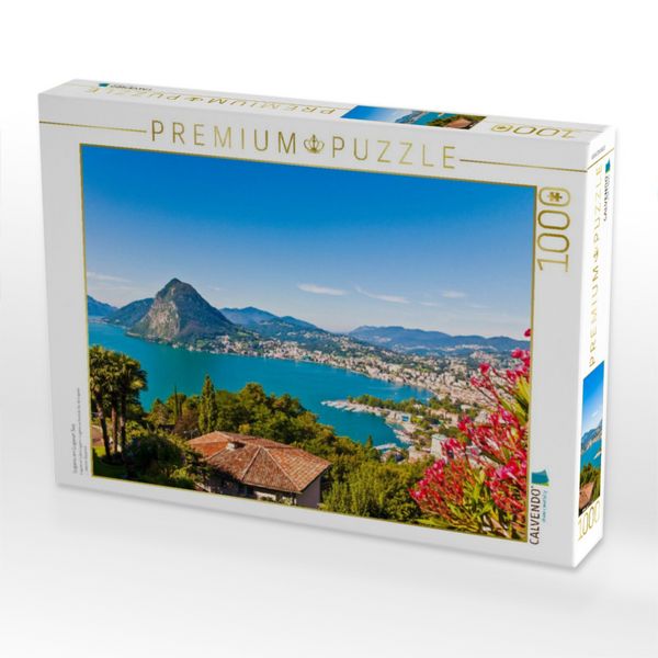 Produktbild: CALVENDO Puzzle Lugano am Luganer See | 1000 Teile Lege-Gr&ouml;&szlig;e 64x48cm Foto-Puzzle f&uuml;r gl&uuml;ckliche Stunden