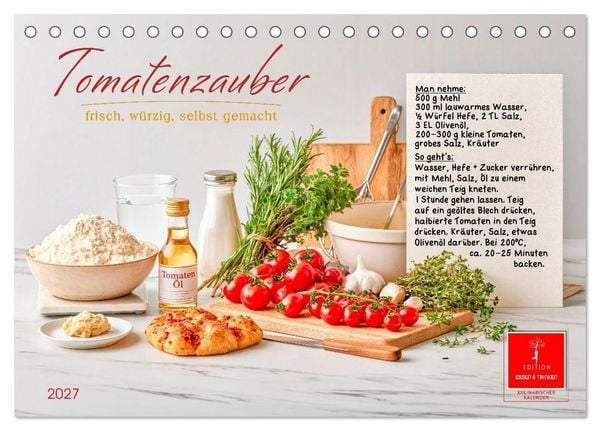Produktbild: Tomatenzauber - frisch, w&uuml;rzig, selbst gemacht (Tischkalender 2027 DIN A5 quer), CALVENDO Monatskalender
