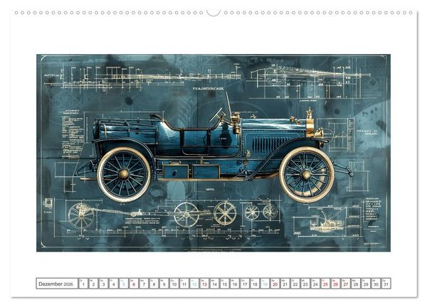 Produktbild: Fantastische Oldtimer (Wandkalender 2026 DIN A2 quer), CALVENDO Monatskalender