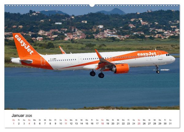 Produktbild: Die sch&ouml;nsten Airliner (Wandkalender 2026 DIN A2 quer), CALVENDO Monatskalender
