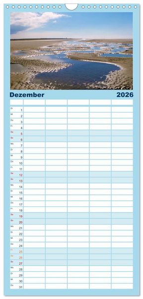 Produktbild: Familienplaner 2026 - Nordseetr&auml;umereien mit 5 Spalten (Wandkalender, 21 x 45 cm) CALVENDO