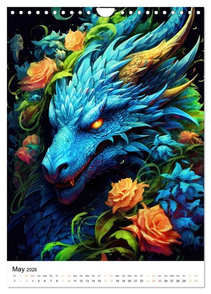 Produktbild: Mystical Drakes (Wall Calendar 2026 DIN A4 portrait), CALVENDO 12 Month Wall Calendar