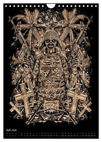 Produktbild: BLOODBOY/WAR ILLUSTRATION (Wandkalender 2026 DIN A4 hoch), CALVENDO Monatskalender