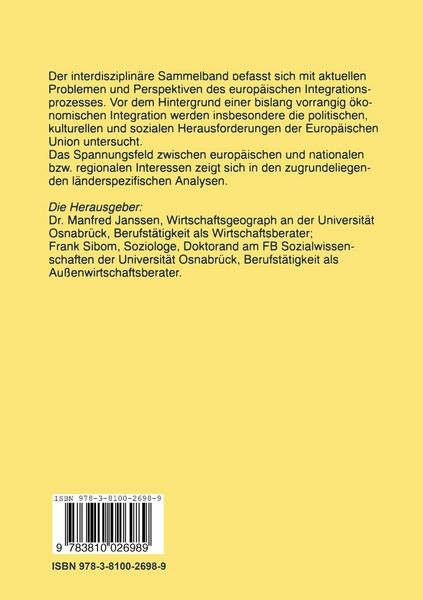 Produktbild: Perspektiven der Europ&auml;ischen Integration